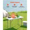 Portable Fold-in-Half Utility Table 4 Ft for Indoor Outdoor Use